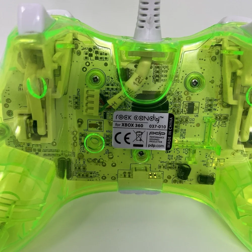 XBOX 360 GREEN ROCK CANDY WIRED CONTROLLER 037-010 No Breakaway